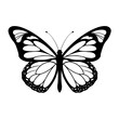 Vector Illustrations of butterfly silhouette icon on white background