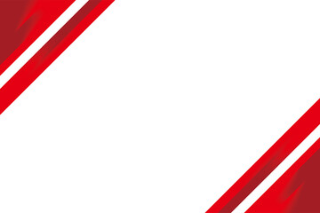 Fototapete - Abstract Smooth Red White Corner Line Background Design, Elegant Stylish Red White Background Template Vector