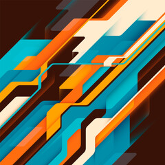 Leinwandbilder - Abstract technology background with colorful elements. Vector illustration.