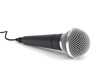Microphone isolated on white 3d rendering