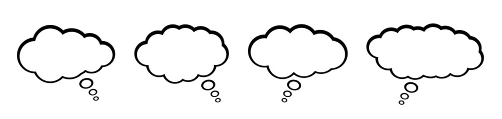 Poster - Set cloud speech bubbles - stock vector