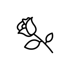 Poster - Rose flower icon. Simple line, outline vector elements of botanicals icons for ui and ux, website or mobile application