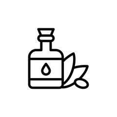 Poster - Olive leaf flask icon. Simple line, outline vector elements of botanicals icons for ui and ux, website or mobile application