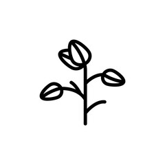 Poster - Soybean leaf icon. Simple line, outline vector elements of botanicals icons for ui and ux, website or mobile application