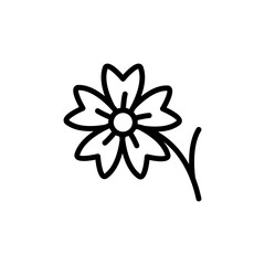 Poster - Acanthaceae blue flower icon. Simple line, outline vector elements of botanicals icons for ui and ux, website or mobile application