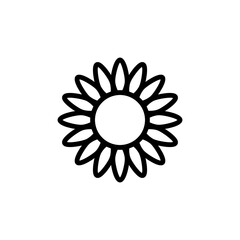 Poster - Sunflower flower icon. Simple line, outline vector elements of botanicals icons for ui and ux, website or mobile application