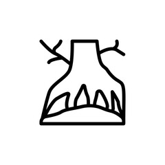 Poster - Root tree land icon. Simple line, outline vector elements of botanicals icons for ui and ux, website or mobile application