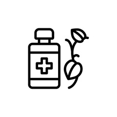Poster - Medicine herbal box icon. Simple line, outline vector elements of botanicals icons for ui and ux, website or mobile application