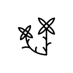 Poster - Madder flower icon. Simple line, outline vector elements of botanicals icons for ui and ux, website or mobile application
