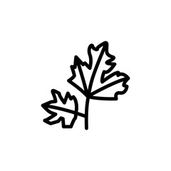 Poster - Parsley leaf icon. Simple line, outline vector elements of botanicals icons for ui and ux, website or mobile application