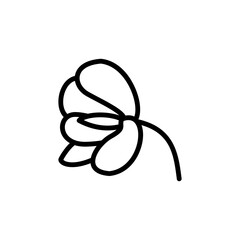 Poster - Mallow flower icon. Simple line, outline vector elements of botanicals icons for ui and ux, website or mobile application