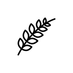 Poster - Barley flower icon. Simple line, outline vector elements of botanicals icons for ui and ux, website or mobile application