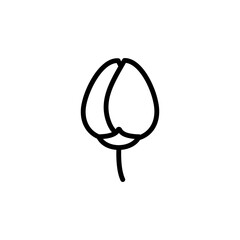 Poster - Tulip flower icon. Simple line, outline vector elements of botanicals icons for ui and ux, website or mobile application