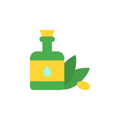 Poster - Olive leaf flask icon. Simple color vector elements of botanicals icons for ui and ux, website or mobile application