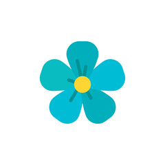 Poster - Flax flower icon. Simple color vector elements of botanicals icons for ui and ux, website or mobile application