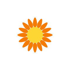 Poster - Sunflower flower icon. Simple color vector elements of botanicals icons for ui and ux, website or mobile application