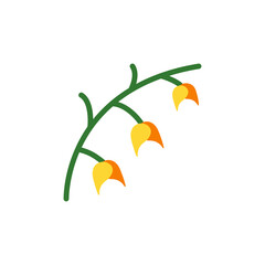 Poster - Oat leaf flower icon. Simple color vector elements of botanicals icons for ui and ux, website or mobile application