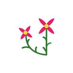 Poster - Madder flower icon. Simple color vector elements of botanicals icons for ui and ux, website or mobile application