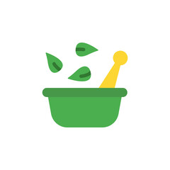 Poster - Grinding leaf icon. Simple color vector elements of botanicals icons for ui and ux, website or mobile application