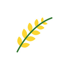 Poster - Barley flower icon. Simple color vector elements of botanicals icons for ui and ux, website or mobile application
