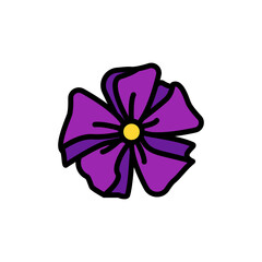 Poster - Melastome flower icon. Simple color with outline vector elements of healing plant icons for ui and ux, website or mobile application