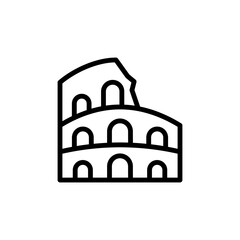Poster - Building, monument concept line icon. Simple element illustration. Building, monument concept outline symbol design from Italy set. Can be used for web and mobile