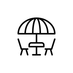 Poster - Street cafe concept line icon. Simple element illustration. Street cafe concept outline symbol design from Italy set. Can be used for web and mobile