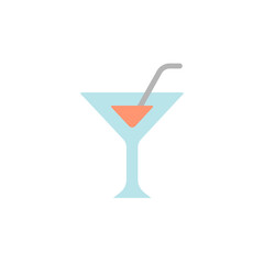 Poster - Martini glass colored icon. Simple colored element illustration. Martini glass concept symbol design from Bar set. Can be used for web and mobile