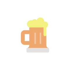 Poster - Beer glass colored icon. Simple colored element illustration. Beer glass concept symbol design from Bar set. Can be used for web and mobile