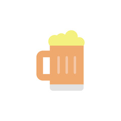 Poster - Beer glass colored icon. Simple colored element illustration. Beer glass concept symbol design from Bar set. Can be used for web and mobile
