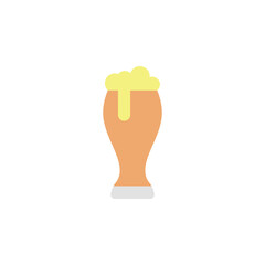 Poster - Beer glass colored icon. Simple colored element illustration. Beer glass concept symbol design from Bar set. Can be used for web and mobile