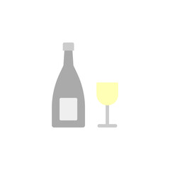 Poster - Wine, glass colored icon. Simple colored element illustration. Wine, glass concept symbol design from Bar set. Can be used for web and mobile