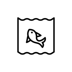 Poster - Fish, pink, ocean icon. Simple line, outline vector elements of saving marine icons for ui and ux, website or mobile application