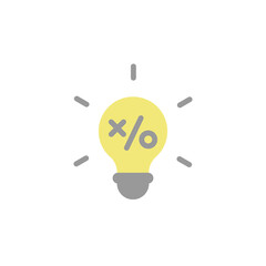 Poster - Creative, bulb colored icon. Simple colored element illustration. Creative, bulb concept symbol design from Business strategy set. Can be used for web and mobile