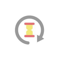 Poster - Hourglass colored icon. Simple colored element illustration. Hourglass concept symbol design from Business strategy set. Can be used for web and mobile