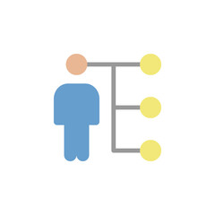 Poster - Networking colored icon. Simple colored element illustration. Networking concept symbol design from Business strategy set. Can be used for web and mobile
