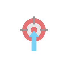 Poster - Target colored icon. Simple colored element illustration. Target concept symbol design from Business strategy set. Can be used for web and mobile