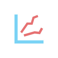 Poster - Graph colored icon. Simple colored element illustration. Graph concept symbol design from Business strategy set. Can be used for web and mobile