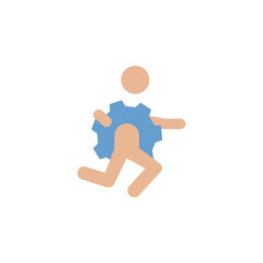 Poster - Gear, businessman colored icon. Simple colored element illustration. Gear, businessman concept symbol design from Business strategy set. Can be used for web and mobile