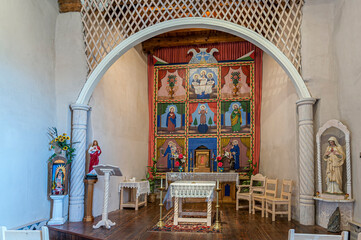 Poster - Holy Trinity Catholic Church Altar Arroyo Seco New Mexico