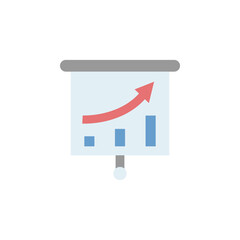 Poster - Graph colored icon. Simple colored element illustration. Graph concept symbol design from Business strategy set. Can be used for web and mobile