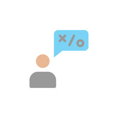 Poster - Talk, businessman colored icon. Simple colored element illustration. Talk, businessman concept symbol design from Business strategy set. Can be used for web and mobile