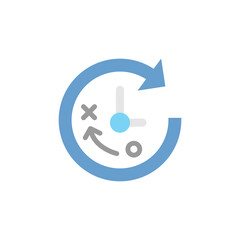 Poster - Clock colored icon. Simple colored element illustration. Clock concept symbol design from Business strategy set. Can be used for web and mobile