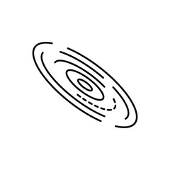 Poster - space, black hole concept line icon. Simple element illustration. space, black hole concept outline symbol design from space set. Can be used for web and mobile