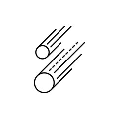 Poster - meteorite concept line icon. Simple element illustration. meteorite concept outline symbol design from space set. Can be used for web and mobile
