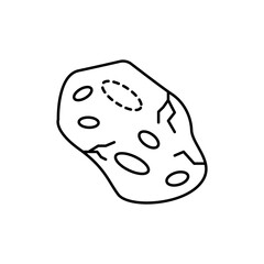 Poster - meteorite concept line icon. Simple element illustration. meteorite concept outline symbol design from space set. Can be used for web and mobile