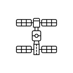 Poster - satellite, technology concept line icon. Simple element illustration. satellite, technology concept outline symbol design from space set. Can be used for web and mobile