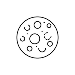 Poster - planet concept line icon. Simple element illustration. planet concept outline symbol design from space set. Can be used for web and mobile