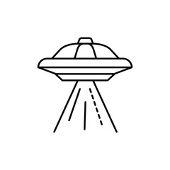 Poster - ufo concept line icon. Simple element illustration. ufo concept outline symbol design from space set. Can be used for web and mobile