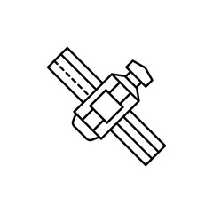 Poster - satellite, technology concept line icon. Simple element illustration. satellite, technology concept outline symbol design from space set. Can be used for web and mobile